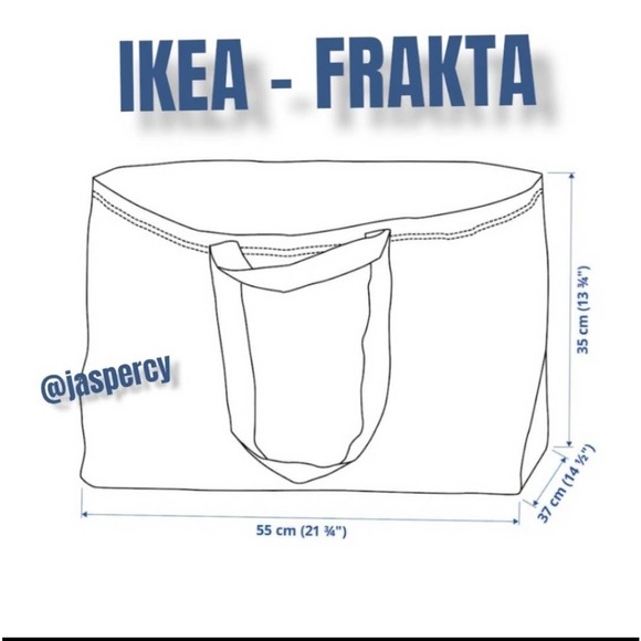 IKEA FRAKTA Ten (10) Large Blue Reusable Shopping Bag Laundry Tote Storage NWT - Picture 7 of 8